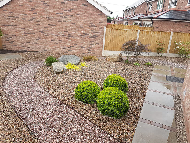 Easy maintenance back garden in Wrexham