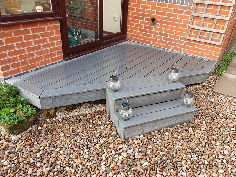 Composite decking fitted for Wrexham client