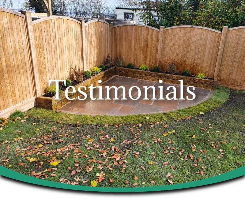 Testimonials on our garden services